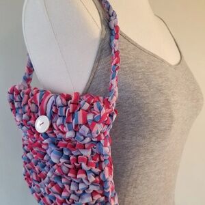 Fabric Stitched Velcro Handbags Purses Crossbody Bags Bundle